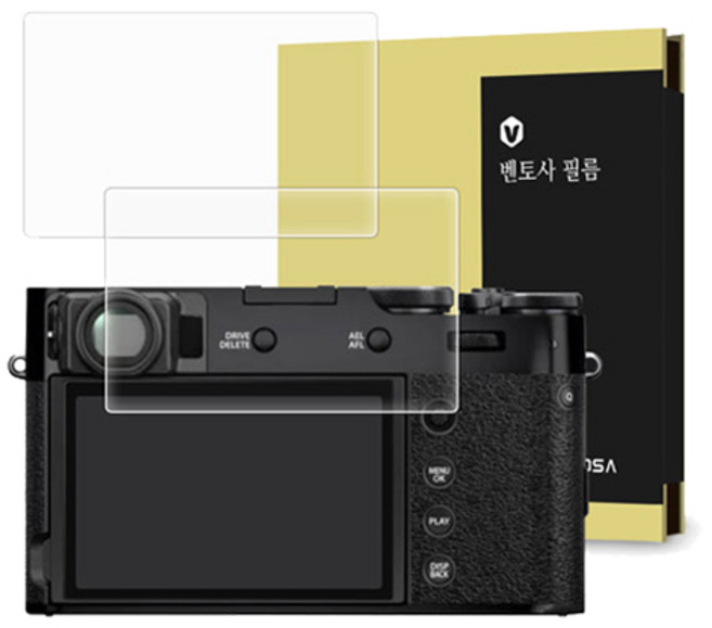 벤토사 후지 X-100V 카메라 강화유리 액정보호필름 2p 세트, VTS-CCDF, 1세트