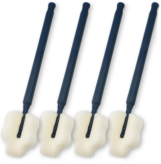 베이비베어 국내 제조 롱와이드 젖병솔, 네이비, 4개