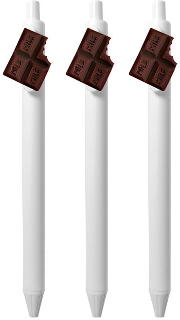 큐티파츠 젤펜 초콜릿 0.5mm, 브라운, 3개