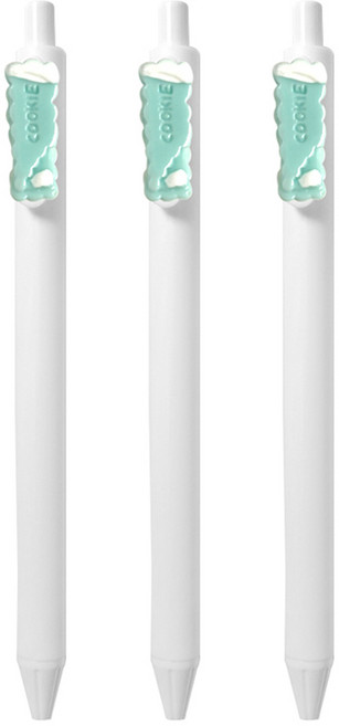 큐티파츠 젤펜 쿠키 0.5mm, 민트, 3개