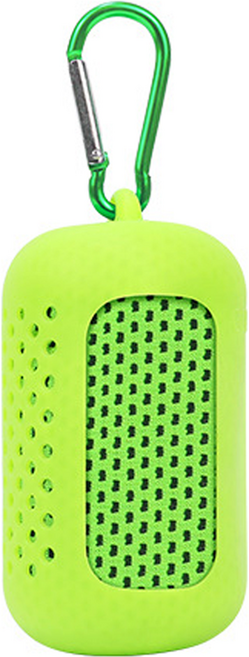 휴대용 냉감 스포츠타월 + 버클커버 세트 30 x 90 cm, 초록빛, 1세트