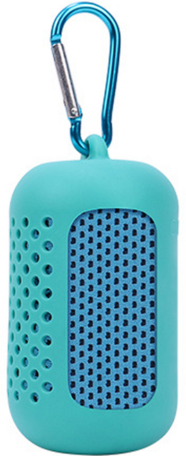 휴대용 냉감 스포츠타월 + 버클커버 세트 30 x 80 cm, 녹색, 1세트