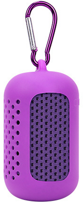 휴대용 냉감 스포츠타월 + 버클커버 세트 30 x 80 cm, 자주색, 1세트