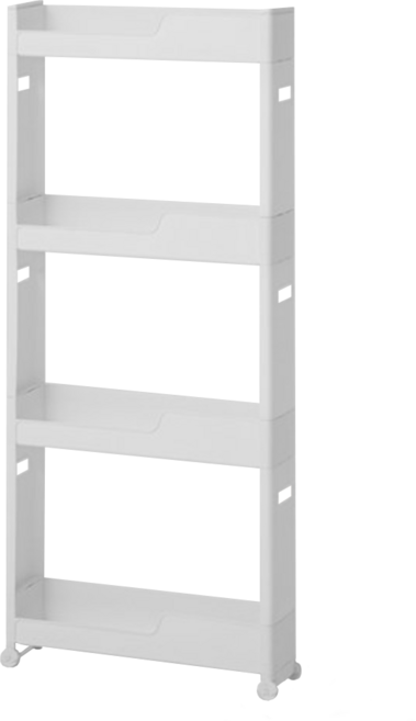 comet 可移動邊角置物架 50 x 13 x 114.5cm, 白色, 4層