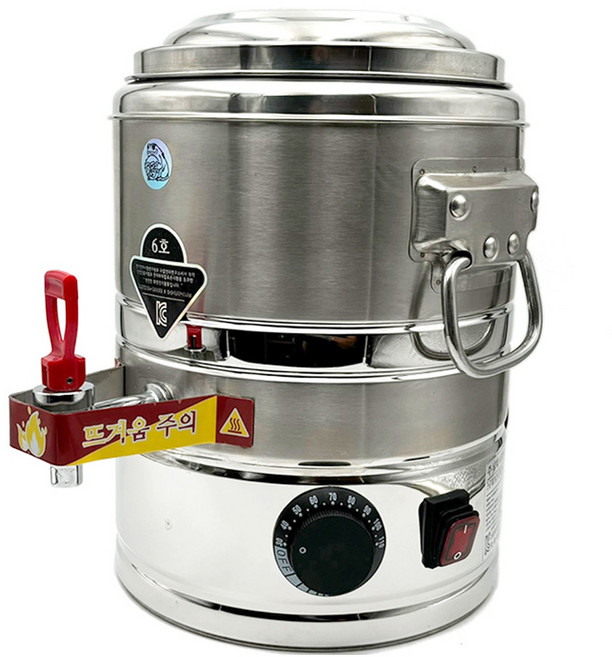 화영 STS 316 전기물끓이기 전기물통 6호, 5.2L, 실버, 1개