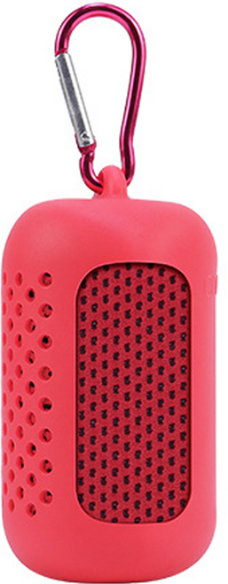 휴대용 냉감 스포츠타월 + 버클커버 세트 30 x 90 cm, 붉은색, 1세트