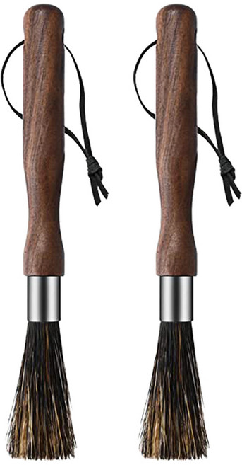 칼딘 커피 그라인더 청소 스트레이트 브러쉬, 월넛, 2개