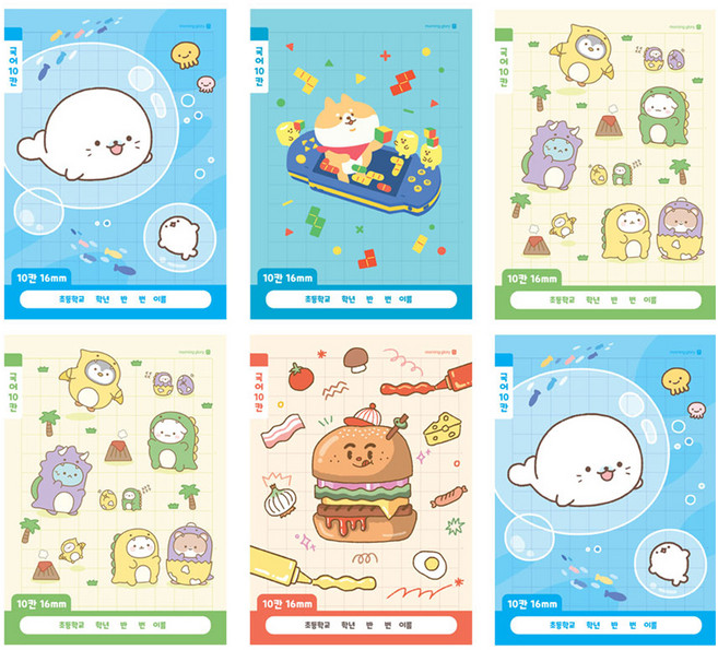 모닝글로리 초등 1-2 국어 10칸 노트 4종 + 랜덤발송 2p 세트, A, 1세트