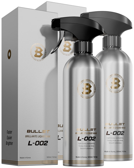불렛 L-002 브릴란테 물왁스, 500ml, 2개