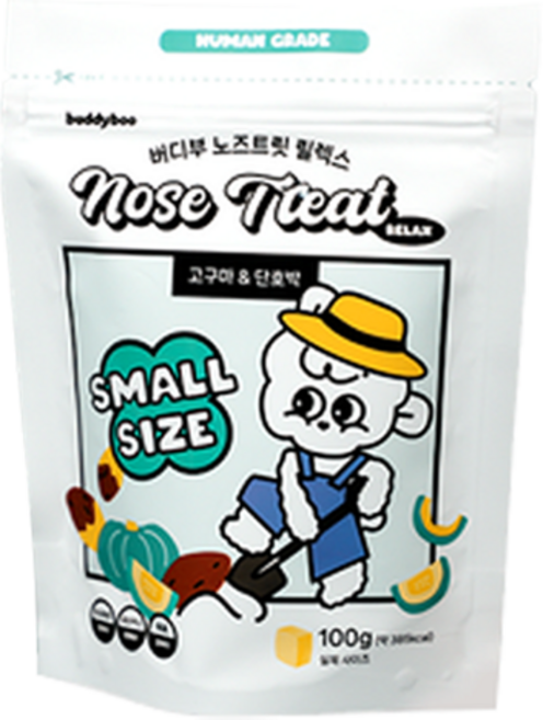 버디부 강아지 노즈트릿 릴렉스 간식, 혼합맛(단호박/고구마), 100g, 1개