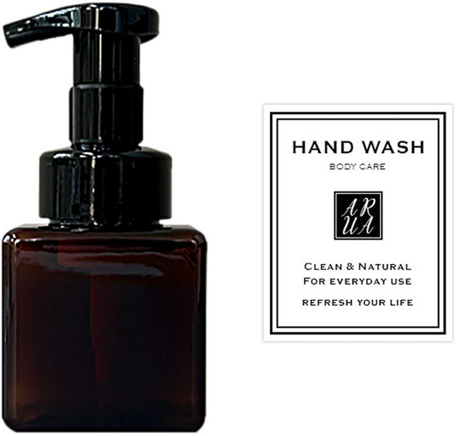 아루아 욕실&주방 사각 디스펜서, 1세트, 브라운