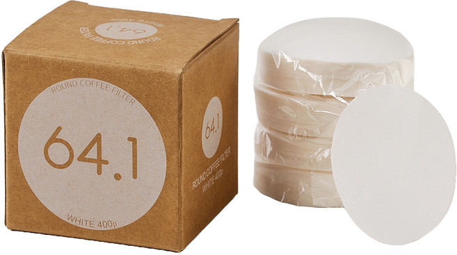 빈플러스 대용량 라운드 마이더치 전용 커피 필터 화이트 64.1mm, 400개입, 1개