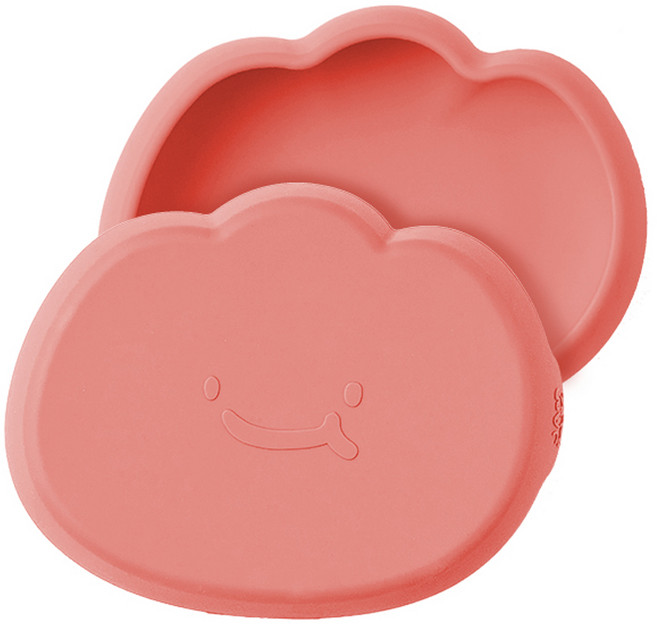 잼먹 국내 제조 아동용 실리콘 흡착볼 +뚜껑, 핑크, 1개