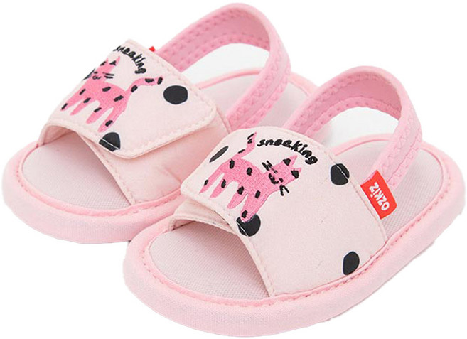 오즈키즈 아동용 도트고양이 슬리퍼