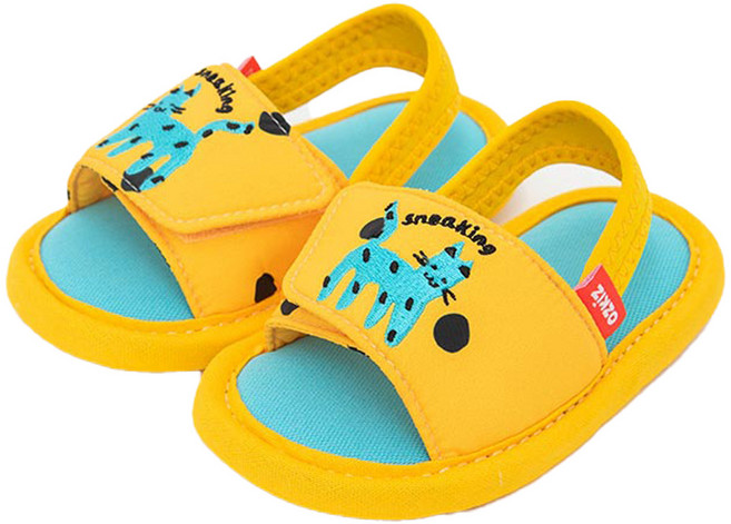 오즈키즈 아동용 도트고양이 슬리퍼