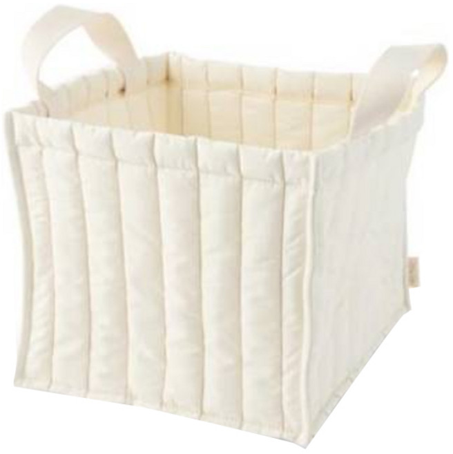 LittleLife 패브릭 스티치 바스켓, 아이보리, 1개