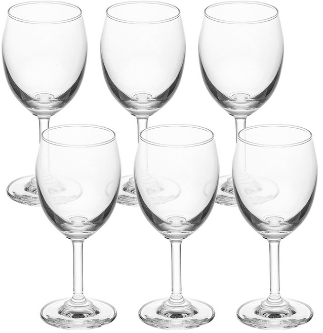 오션글라스 클래식 화이트 와인잔, 6개, 195ml