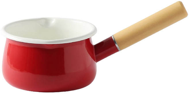 모다키친 인덕션 법랑 밀크팬 편수냄비 1000ml, 15cm, 레드, 1개