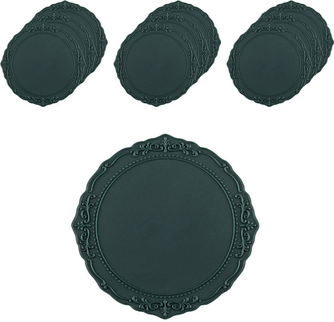 플라이토 실리콘 큐피트 컵받침, 헌터그린, 10개