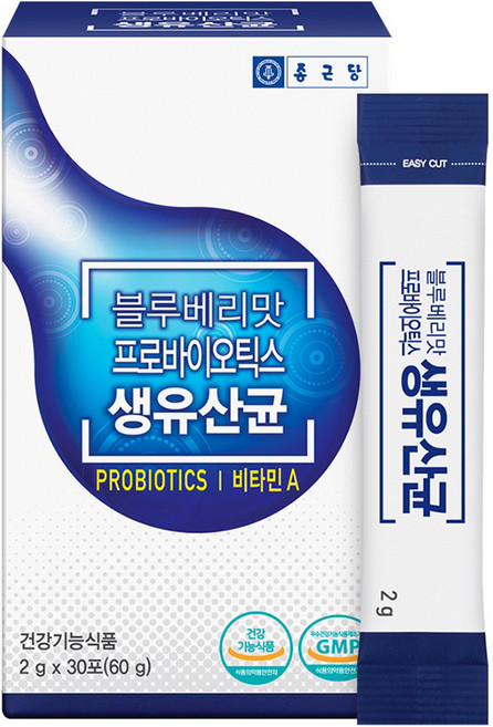 종근당 블루베리맛 프로바이오틱스 생유산균 30p, 60g, 1박스