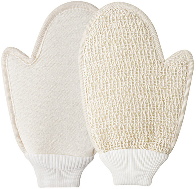 생활공식 저자극 양면패드 때장갑, 화이트, 2개, 1개입