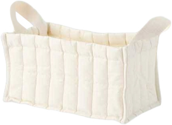 LittleLife 유아용 패브릭 스티치 바스켓, 아이보리, 1개