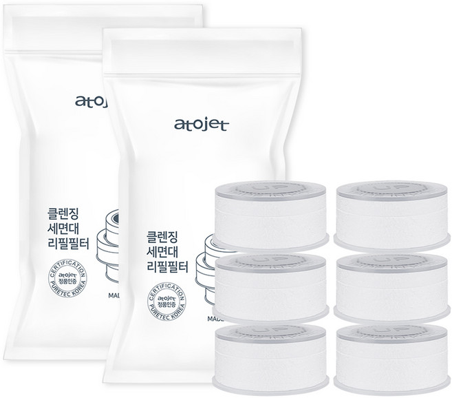아토젯 클렌징 세면대 리필필터 3개입, 2개