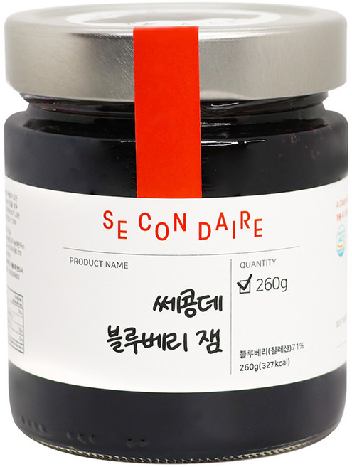 쎄콩데 무가당 자일리톨 블루베리 잼, 260g, 1개