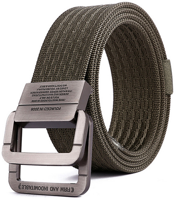 맙소샵 남성용 고급 버클 아웃도어 스포츠벨트 RK2052, 카키, 1개