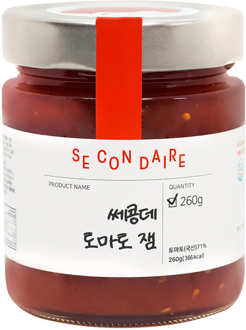 쎄콩데 무가당 자일리톨 토마토 잼, 260g, 1개