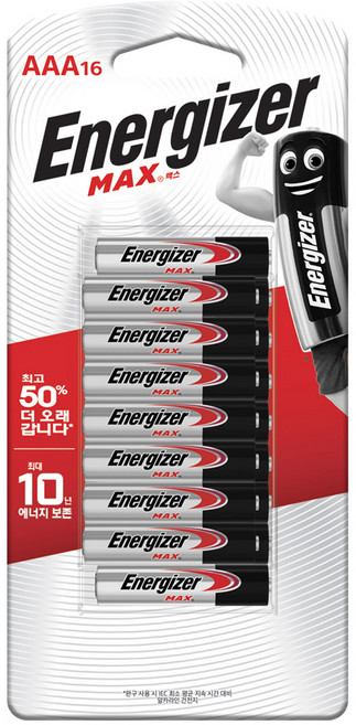 에너자이저 맥스 AAA건전지, 16개입, 1개
