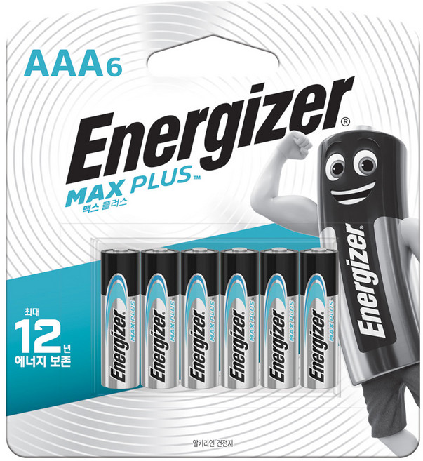 에너자이저 맥스플러스 AAA건전지, 6개입, 1개