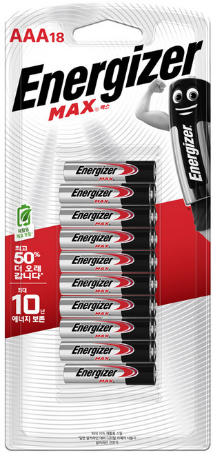 에너자이저 맥스 AAA건전지, 18개입, 1개
