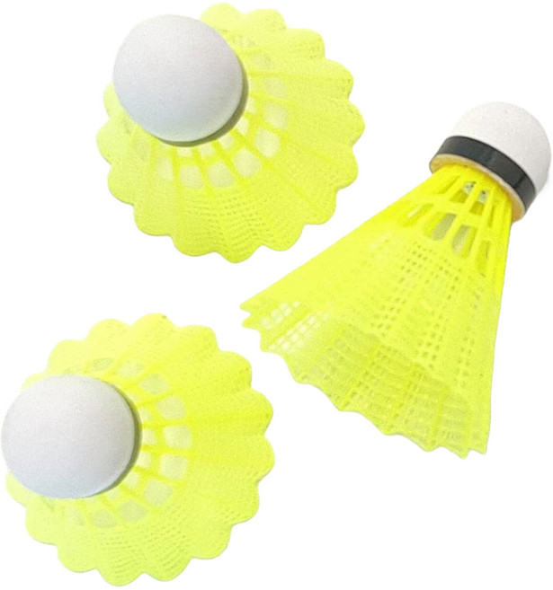 가와사키 나일론 셔틀콕 NYLON N8, 노랑, 1개, 3개입