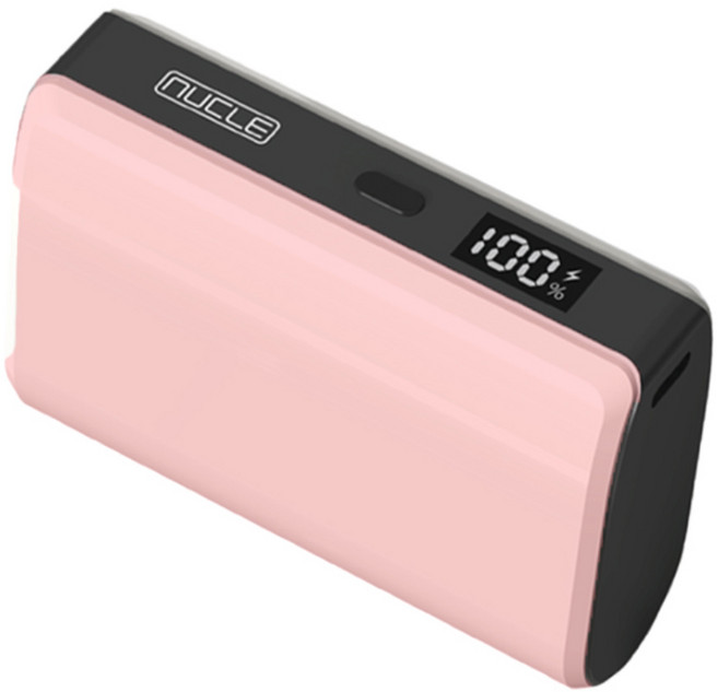 뉴클 컴팩트 포켓 대용량 PD 고속충전 22.5W 보조배터리 10000mAh USB C / A타입, NCPB-10KPD-14-LGC, 핑크