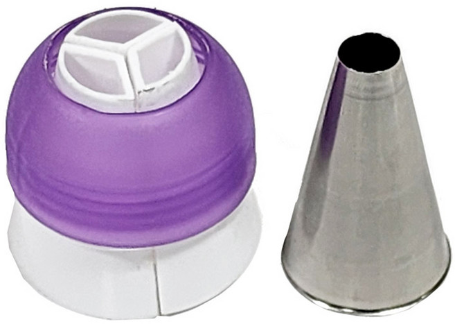 베스톰 모양깍지 3색머핀 커플러 세트, 투명 퍼플, 1세트, 3구커플러 + 모양깍지 804번