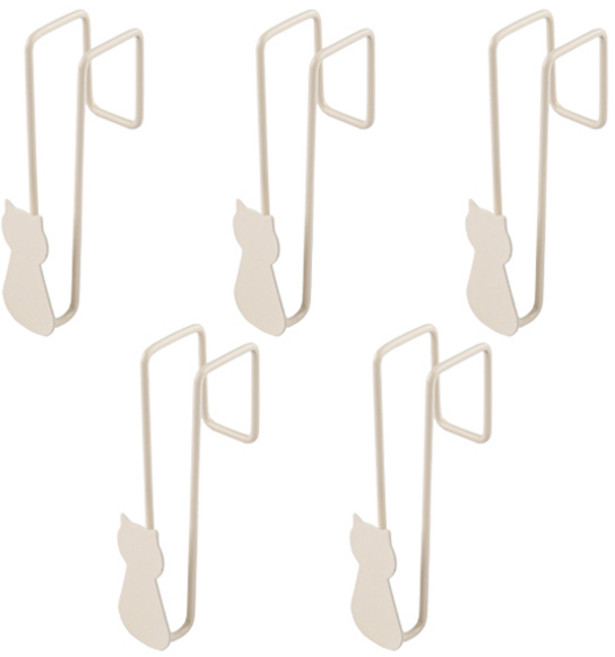 에이비엠코리아 래빗 스틸 도어 훅, 아이보리, 5개