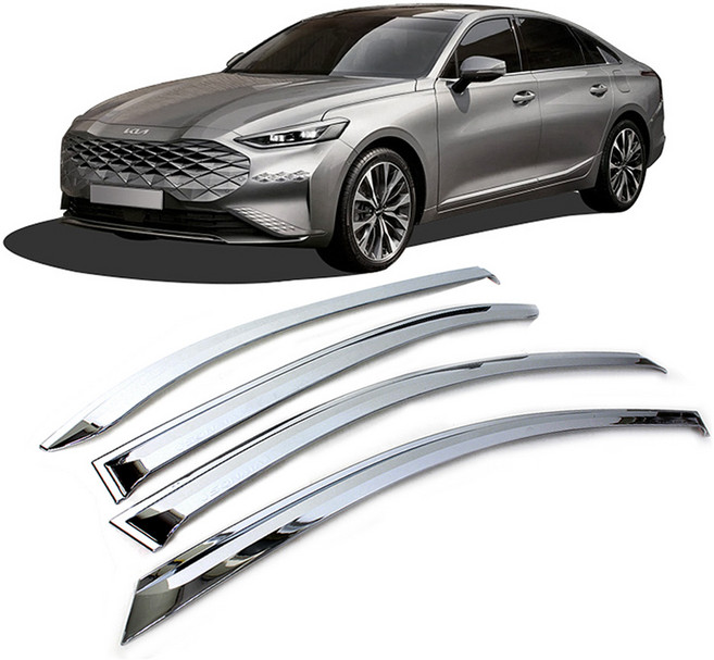 지엠지모터스 차량용 빗물받이 썬바이저 1세트, 크롬, K8 2021년 4월