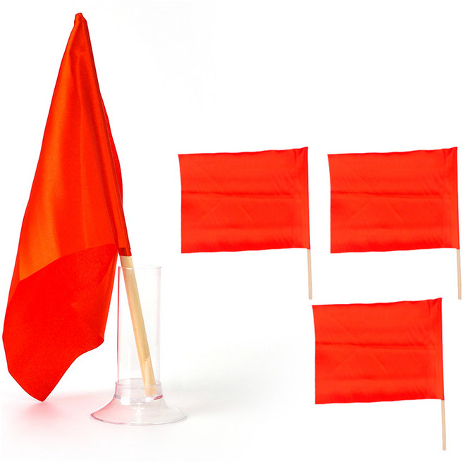 파티쇼 매스게임 응원깃발 소형, 레드, 4개