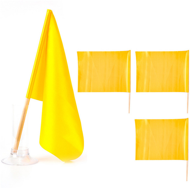 파티쇼 매스게임 응원깃발 소형, 옐로우, 4개