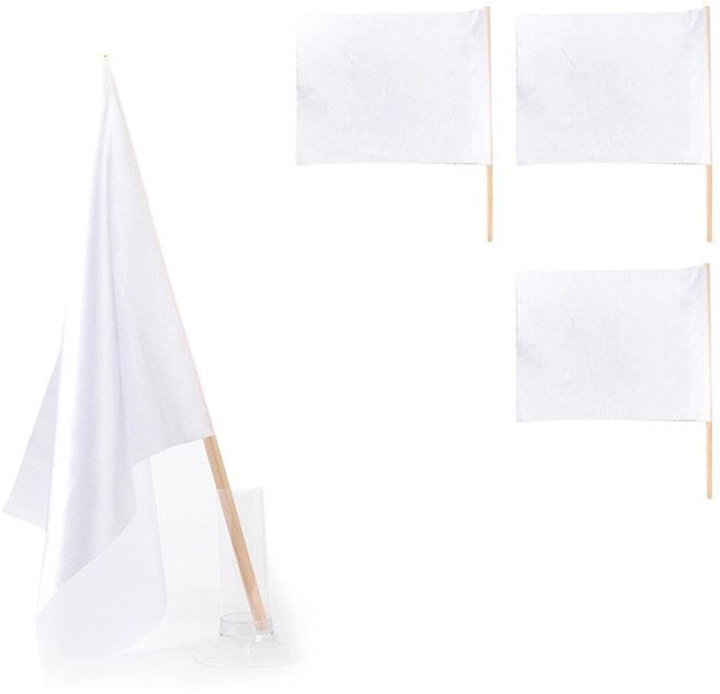 파티쇼 매스게임 응원깃발 소형, 화이트, 4개