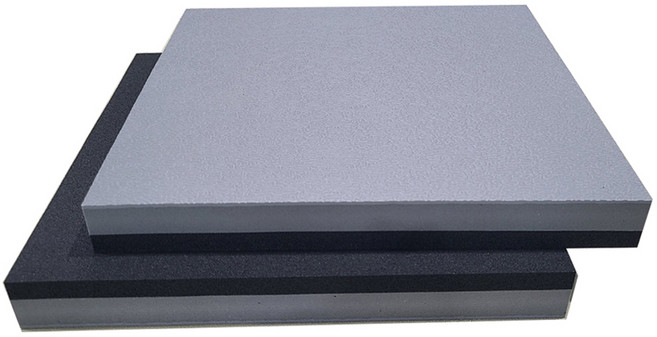 덕진스펀지 우퍼 스피커 충격흡수 소음 방진 진동방지 방음매트 2장, 200X200X25T, 그레이 + 블랙