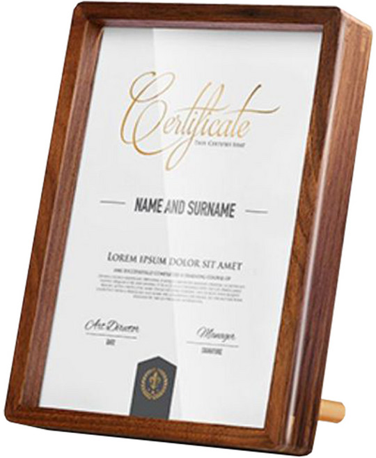 호두나무 원목 고급 액자 인테리어 액자, 브라운, 1개
