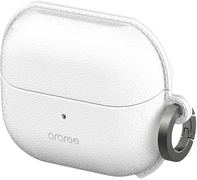 아라리 프로 실리콘 슬림 케이스 팝스 분실방지 키링 세트, 갤럭시 버즈 3 / 버즈 3 프로, 화이트, 1세트