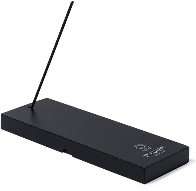 인테이션 캐시 스테인리스 스틸 일체형 인센스 홀더, 블랙