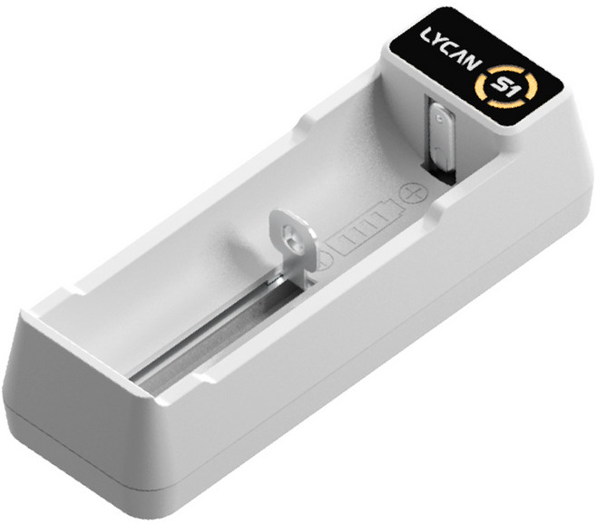 라이칸 S1 플러스 18650 21700 26650 리튬이온 배터리 고속 충전기 C타입, 1개