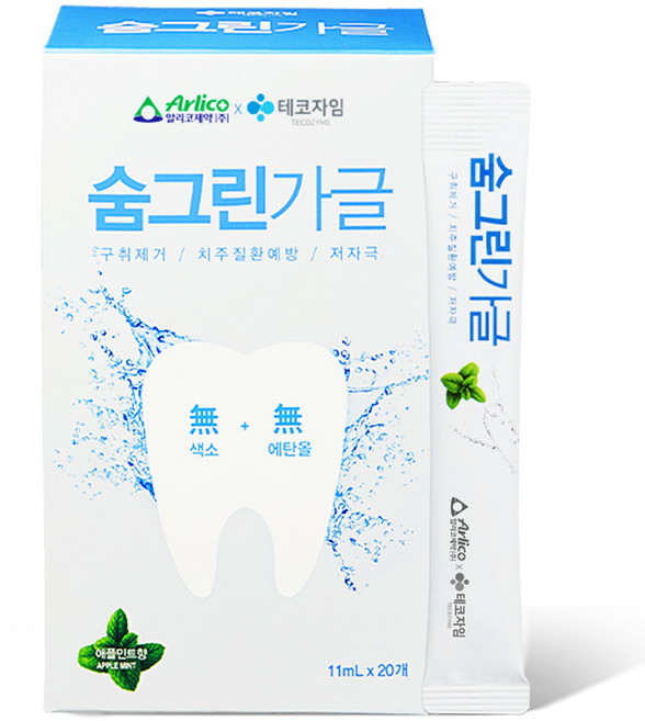 테코자임 숨그린가글 구강세정제 20p, 220ml, 1개