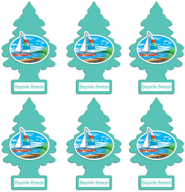 리틀트리 종이 방향제, 베이사이드 브리즈, 6개