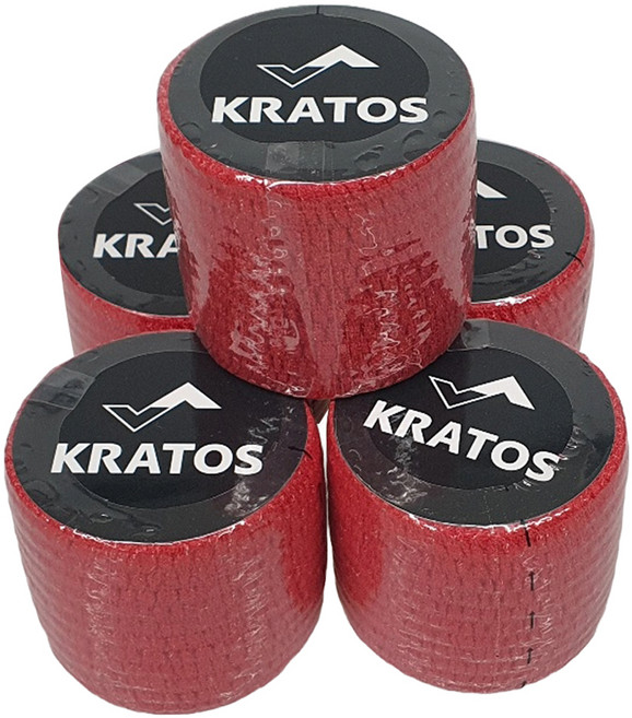 KRATOS 손가락 훅 그립 테이프 레드, 5개