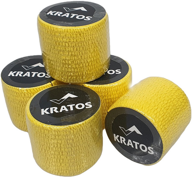 KRATOS 손가락 훅 그립 테이프 옐로우, 5개